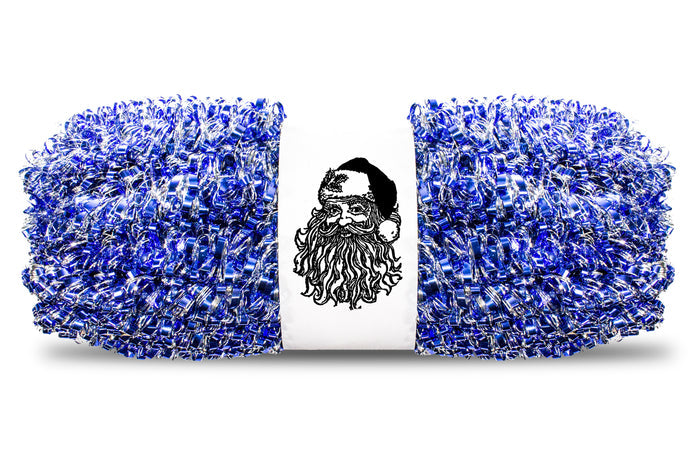 100' Blue and Silver Metallic Tinsel Garland
