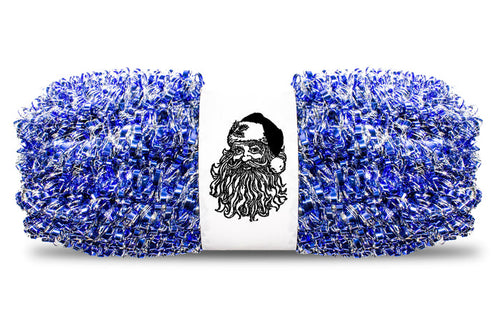 100' Blue and Silver Metallic Tinsel Garland