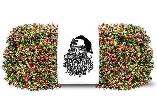100' Red and Green Metallic Tinsel Garland