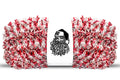 100' Red and Silver Metallic Tinsel Garland
