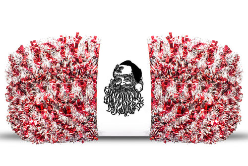 100' Red and Silver Metallic Tinsel Garland