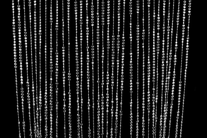 106" Clear Beaded Curtain