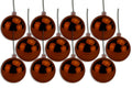 12 Pack 100mm 4" Shiny Copper Ball Ornament with Wire and UV Coating