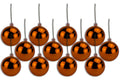 12 Pack 100mm 4" Shiny Orange Ball Ornament with Wire and UV Coating