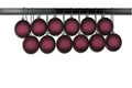 12 Pack 70mm 2.75" Matte Burgundy Ball Ornament UV Coated with Wire