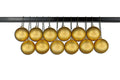 12 Pack 80mm 3" Matte Gold Ball Ornament UV Coated with Wire