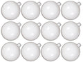 12 Pack 80mm 3" Shiny White Ball Ornament with Wire, UV Coated