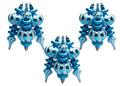 12 Pack Aqua and White Finial Ornament Set