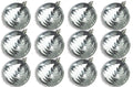 12 Pack of Clear Ball Ornaments with Silver Glitter Christmas Tree