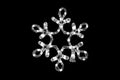 12" Pure White Ropelit Snowflake with Star Middle