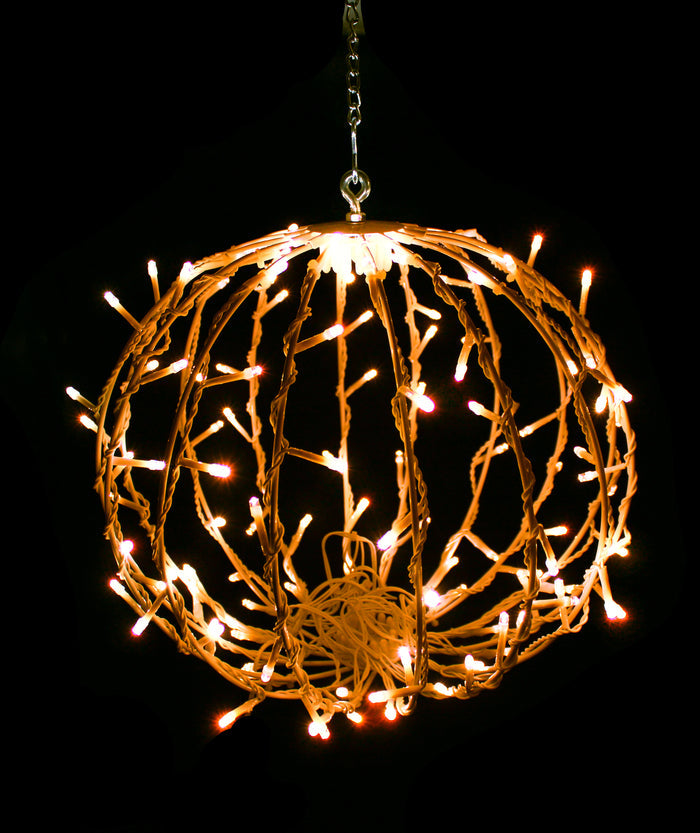 12" Sphere with 120 Orange Lights