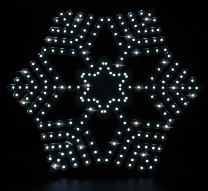 18" Pure White LED Snow Tree Snowflake