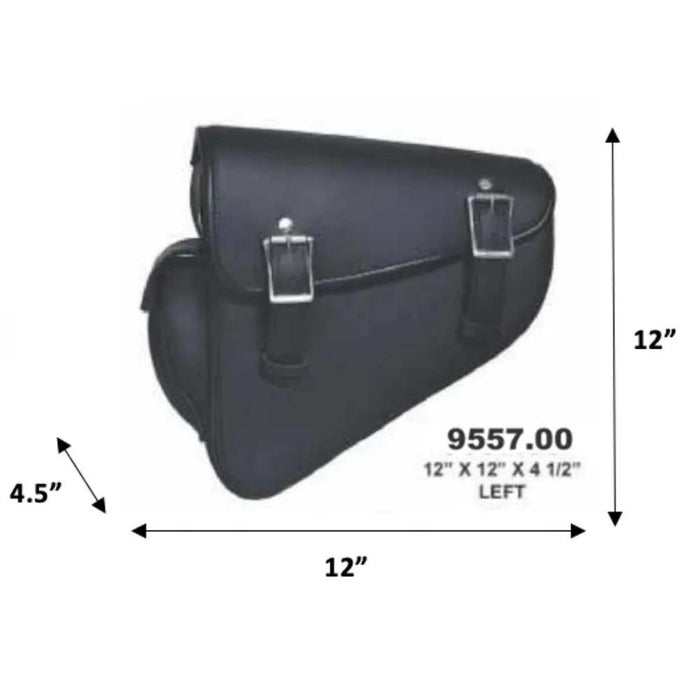 2 Black straps - Left Side PVC Swing Arm Bag
