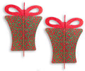 2 Pack 13.5" Red and Green 3D Gift Box