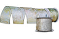 2 Pack of 30' Champagne Ribbon with Gold and Silver Gem Embellishments