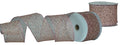 2 Pack of 30' Rose Gold Glitter Ribbon