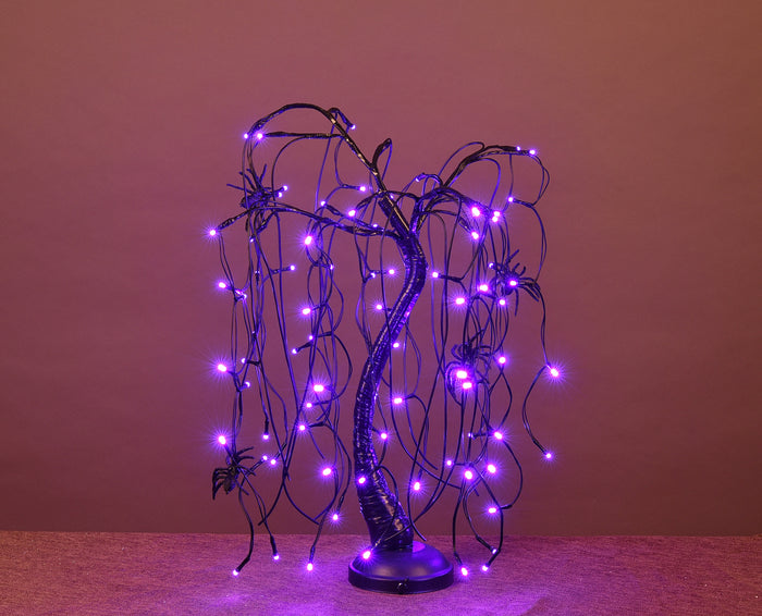 2' Purple LED Battery Operated Willow Tree