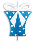20" Aqua and White Gift Box