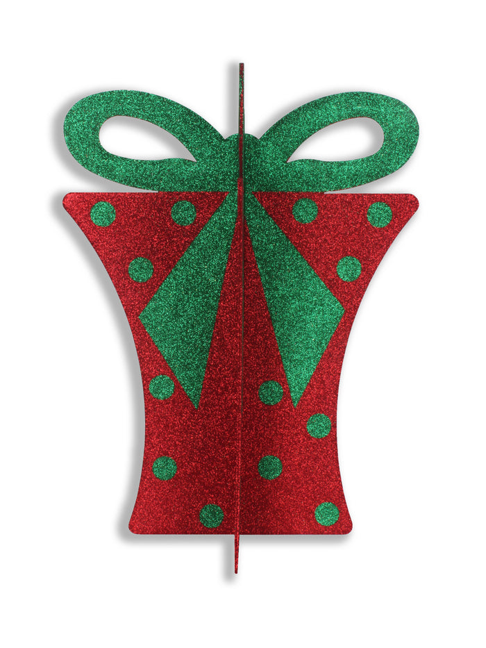 20" Red and Green Gift Box