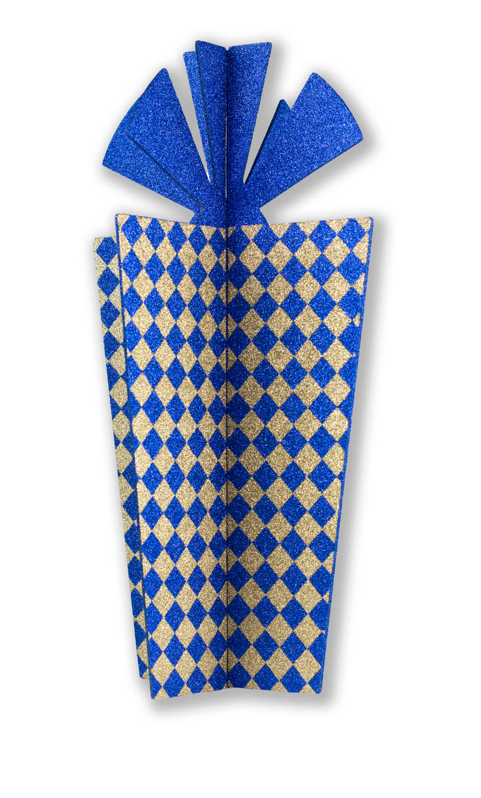 21" Blue and Gold Gift Box