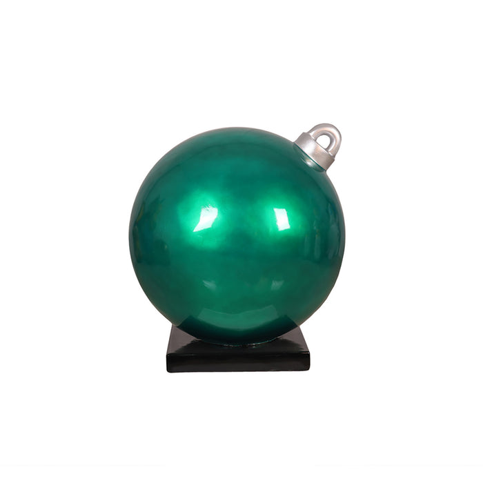 24" Green Christmas Ball Ornament Display