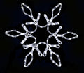24" Pure White LED Snowflake with Star in the Middle