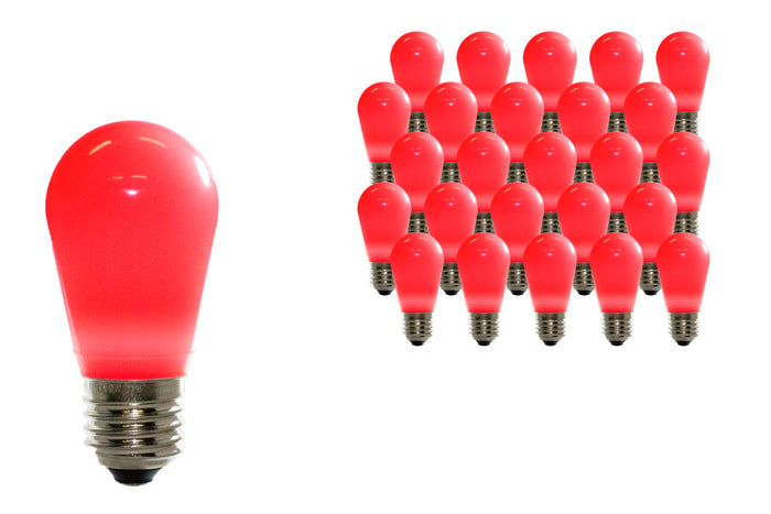 25 Pack T50 Frosted Red Dimmable Replacement Bulb