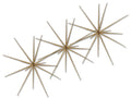 3 Pack of 15" Starburst Ornament with Gold Glitter