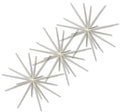 3 Pack of 15" Starburst Ornament with White Glitter