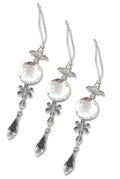 3 Pack of 7" Dangling Crystal Ornaments