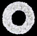 3' White Sequoia Wreath Pre-Lit with Warm White LEDs