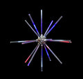 30" Animated Red, Pure White, & Blue LED Starburst