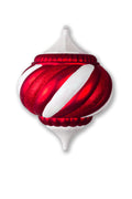 300mm 12" Red and White Onion Ornament, Candy Collection