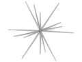 40" Silver Glittered Starburst Ornament