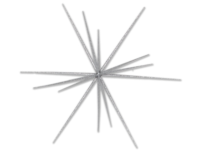 40" Silver Glittered Starburst Ornament