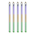 5 Pack 24'' LED Purple-Yellow-Green Strobe Snowfall Tube