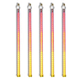5 Pack 24'' LED Red-Orange-Yellow Strobe Snowfall Tube