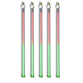 5 Pack 24'' Red-Green LED Snowfall Tube
