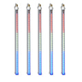 5 Pack 24'' Red-Pure White-Blue LED Strobe Snowfall Tube