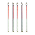 5 Pack 24'' Red-Pure White LED Snowfall Tube