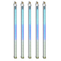 5 Pack 24'' Teal-Blue-Pure White LED Strobe Snowfall Tube