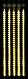 5 Pack 24'' Yellow LED Strobe Snowfall Tube