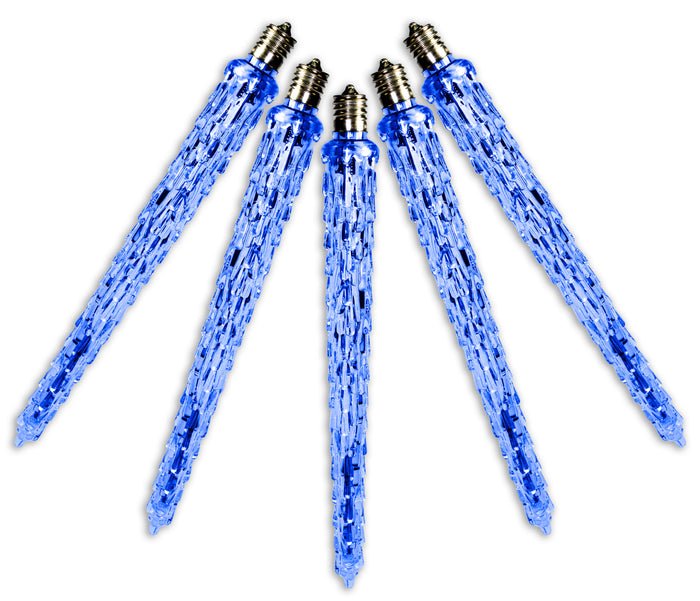 5 Pack of 9" Blue Icicle Retrofit Lamp with LED Lights