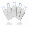 50 MM5 Pure White 1/4 Twinkle LED Lights 6" Spacing White Wire