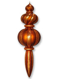 52" Copper Oversized Finial Ornaments with Glitter Enhancements
