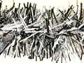 6" Black, White, and Silver Stuffed Garland 20' Long