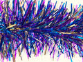 6" Blue, Purple, and Gold Stuffed Garland 20' Long