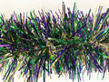 6" Green, Gold, and Purple Stuffed Garland 20' Long