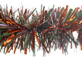 6" Matte Brown and Natural Dark Green Metallic Orange Garland 20' Section