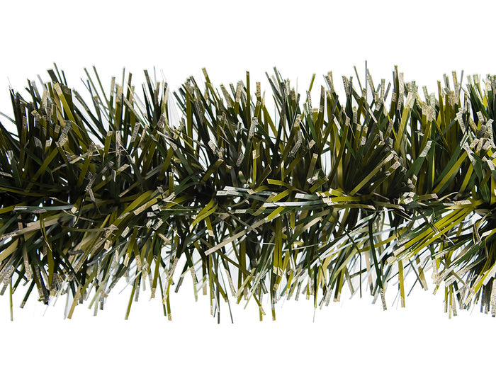 6" Matte Dark Green Natural Snow Tipped 20' Sections